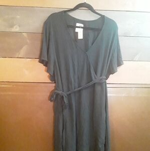SO Wrap Dress in Dark Green - Women's Dress